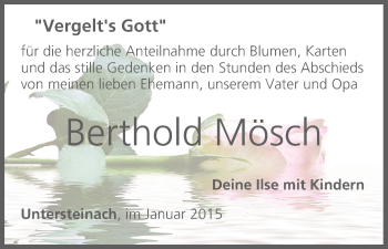 Anzeige von Berthold Mösch von MGO