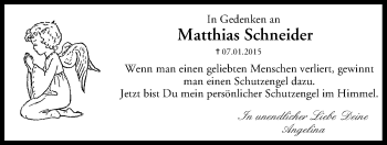 Anzeige von Matthias Schneider von MGO