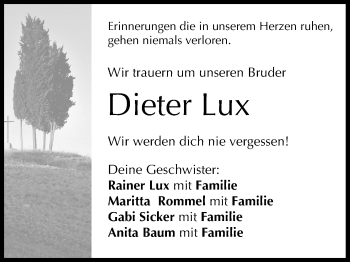 Anzeige von Dieter Lux von MGO