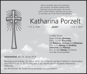 Anzeige von Katharina Porzelt von MGO