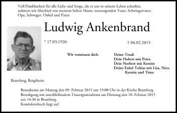 Anzeige von Ludwig Ankenbrand von MGO