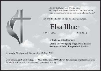 Anzeige von Elsa Illner von MGO