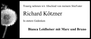 Anzeige von Richard Kötzner von MGO