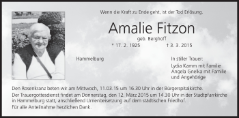 Anzeige von Amalie Fitzon von MGO