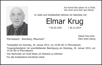 Anzeige von Elmar Krug von MGO
