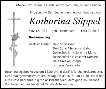 Anzeige von Katharina Süppel von MGO