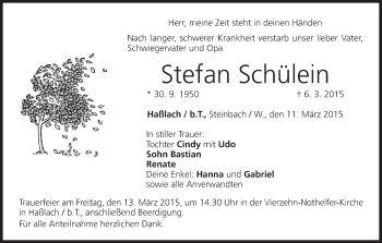 Anzeige von Stefan Schülein von MGO