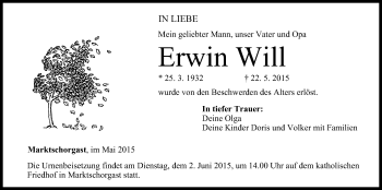 Anzeige von Erwin Will von MGO