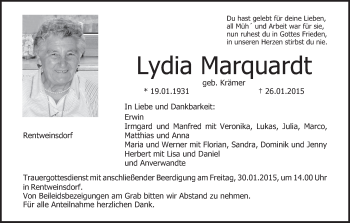Anzeige von Lydia Marquardt von MGO