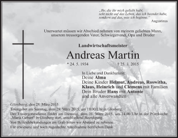 Anzeige von Andreas Martin von MGO