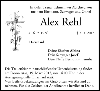Anzeige von Alex Rehl von MGO