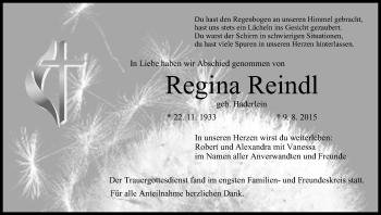 Anzeige von Regina Reindl von MGO