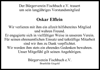 Anzeige von Oskar Elflein von MGO
