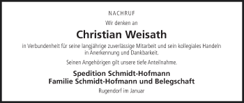 Anzeige von Christian Weisath von MGO