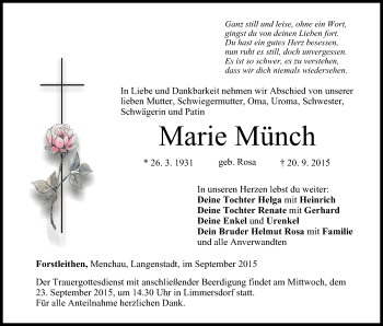 Anzeige von Marie Münch von MGO