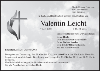 Anzeige von Valentin Leicht von MGO