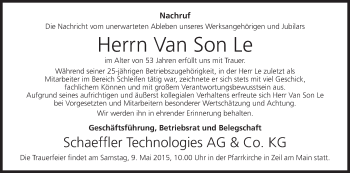 Anzeige von Van Son Le von MGO