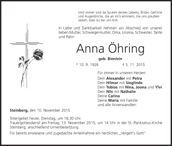 Anzeige von Anna Öhring von MGO