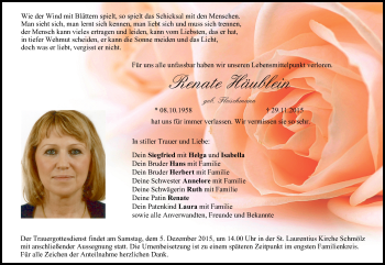 Anzeige von Renate Häublein von MGO