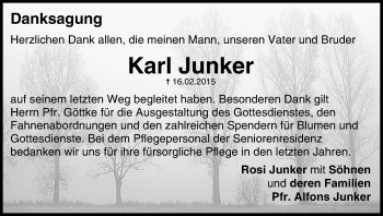 Anzeige von Karl Junker von MGO