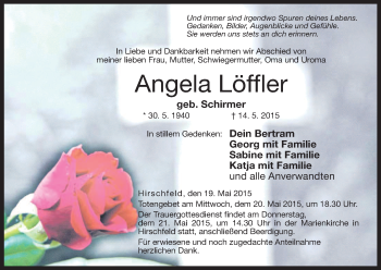 Anzeige von Angela Löffler von MGO
