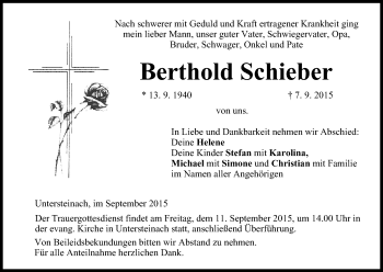 Anzeige von Berthold Schieber von MGO