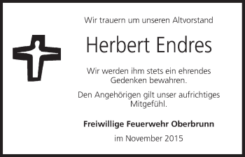 Anzeige von Herbert Endres von MGO