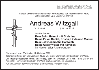 Anzeige von Andreas Witzgall von MGO