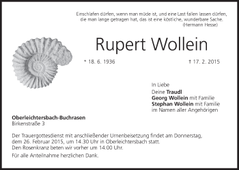 Anzeige von Rupert Wollein von MGO