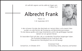 Anzeige von Albrecht Frank von MGO