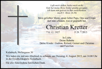 Anzeige von Christian Kretter von MGO