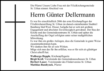 Anzeige von Günter Dellermann von MGO