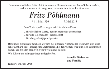 Anzeige von Fritz Pöhlmann von MGO