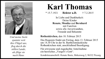 Anzeige von Karl Thomas von MGO