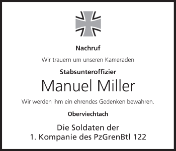 Anzeige von Manuel Miller von MGO