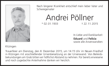 Anzeige von Andrei Pöllner von MGO