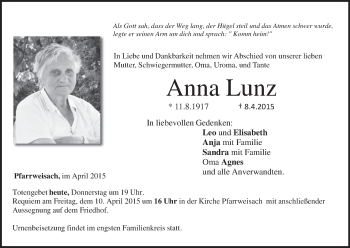 Anzeige von Anna Lunz von MGO
