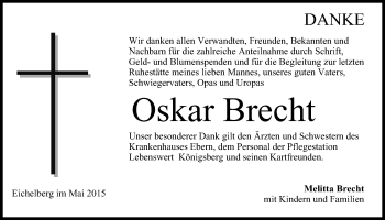 Anzeige von Oskar Brecht von MGO