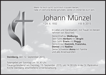 Anzeige von Johann Münzel von MGO