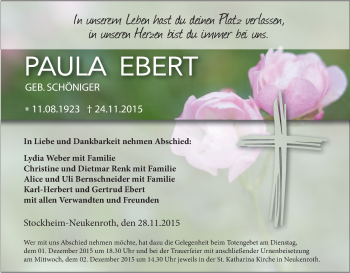 Anzeige von Paula Ebert von MGO