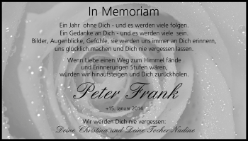 Anzeige von Peter Frank von MGO