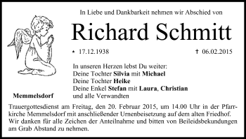 Anzeige von Richard Schmitt von MGO