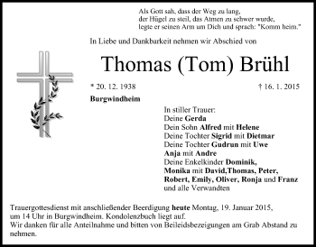 Anzeige von Thomas Brühl von MGO