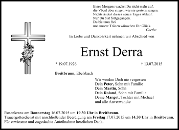 Anzeige von Ernst Derra von MGO