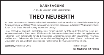 Anzeige von Theo Neuberth von MGO
