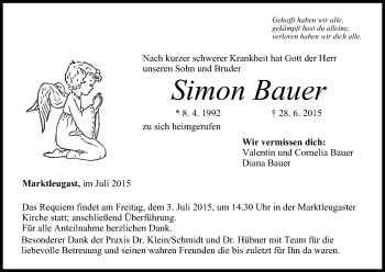 Anzeige von Simon Bauer von MGO