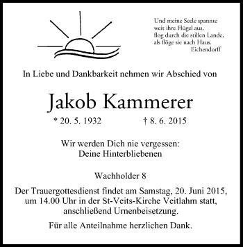 Anzeige von Jakob Kammerer von MGO