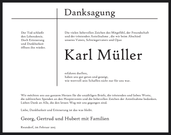 Anzeige von Karl Müller von MGO