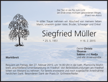 Anzeige von Siegfried Müller von MGO