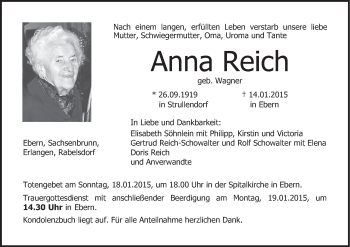 Anzeige von Anna Reich von MGO
